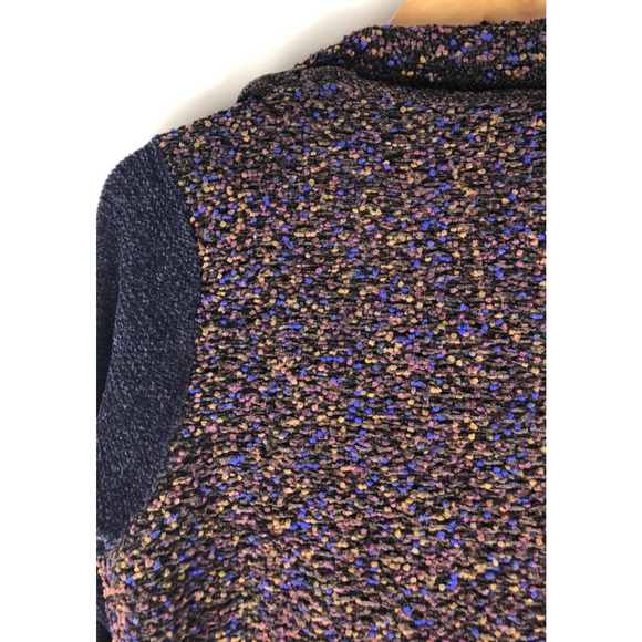 Soft Surroundings Mixed Media Shawl Cardigan Boucle Knit Multicolor Boho Sz L - Picture 6 of 8